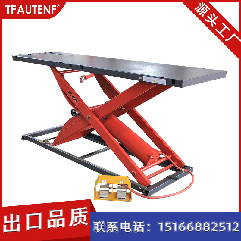 Motocicleta plataforma de mantenimiento eléctrico gran desplazamiento reparación neumática mesa elevadora Tijera