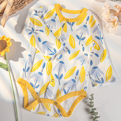 Summer and Autumn Baby One-piece Long Sleeve Diaper Cover Baby Clothes Newborn One-piece Pajamas Infant and Toddler Clothing