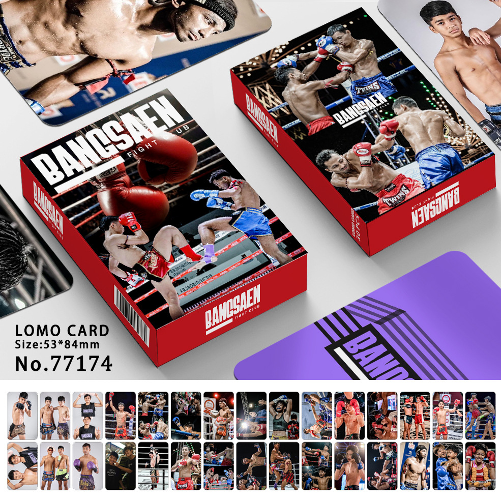 In Stock: 30 Double-Sided Small Cards Bangsaen Fightclub Muay Thai Merchandise Greeting Cards Collectible Cards Lomo Cards