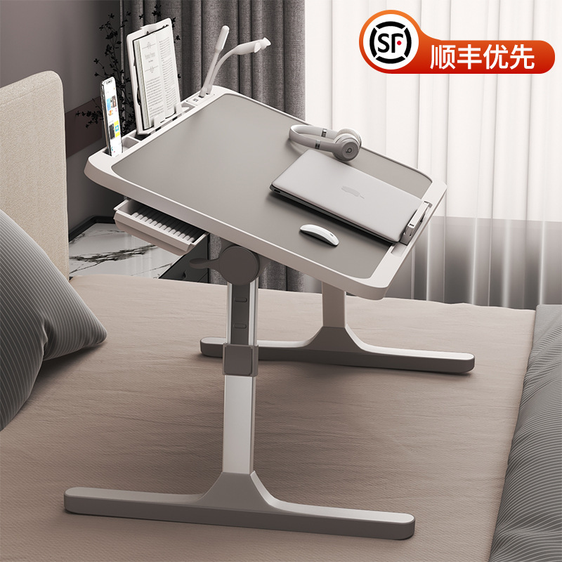 Adjustable Height Folding Bed Desk for Dormitory Students, Simple Writing Desk with Height Adjustment Bracket Adjustable Height Folding Bed Desk for Dormitory Students, Simple Writing Desk with Height Adjustment Bracket