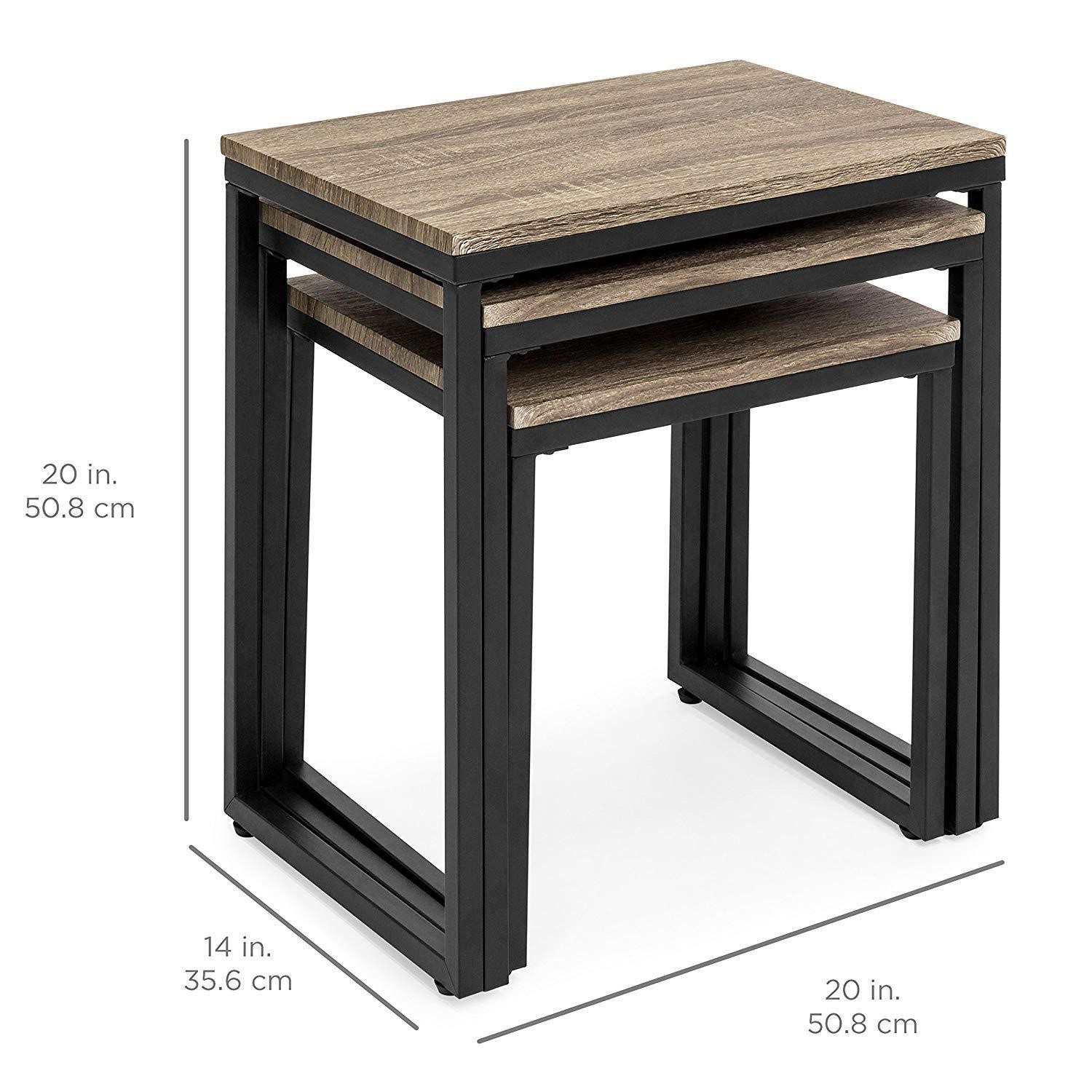 Transfronterizos para el sofá de la sala de estar a ambos lados de la mesa de té, ajuste irregular y fácil de almacenar mesas de almacenamiento