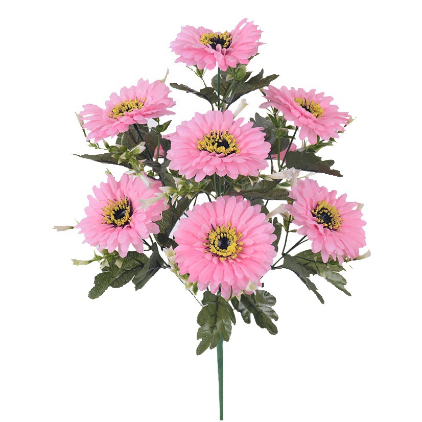 Flores artificiales de crisantemo, 9 unidades, ideal para decoración interior