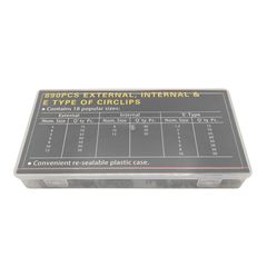 890pcs circlip set C type E type retaining ring set for shaft hole