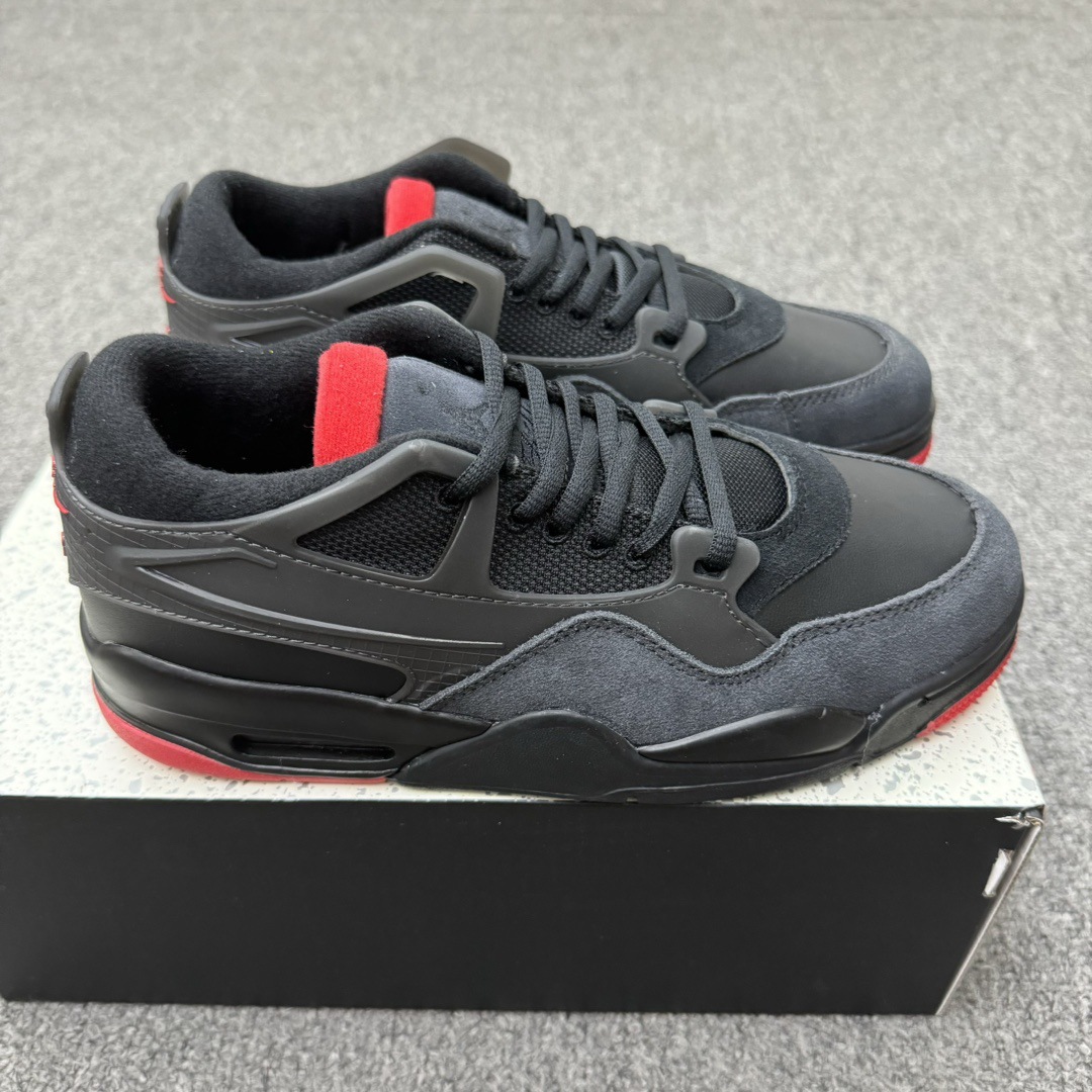 Putian estilo caliente aj4 RM marca compartida baja suela gruesa negra y amarilla aumento hombres y mujeres retro campus pareja zapatos deportivos comercio exterior