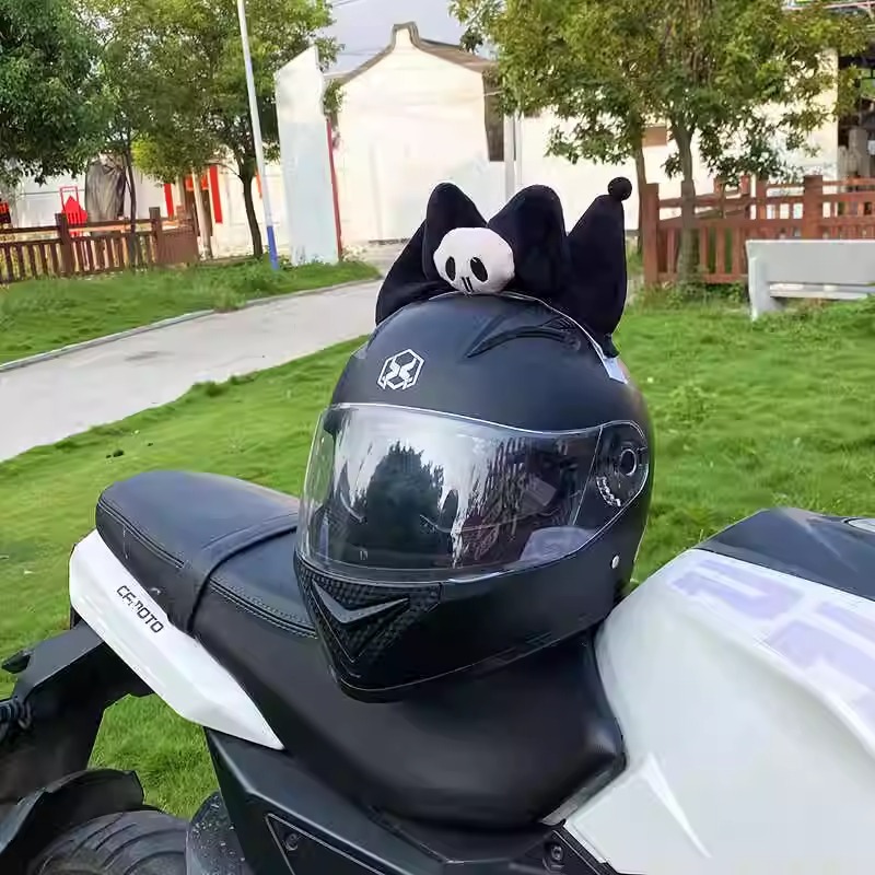 Dark Kuromi Hair Band Cool Helmet Decoration Accessories E-bike Motorcycle