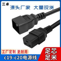 C19-C20 横穴電源コード C19-C20 延長コード ハイパワー 16A プラグ PDU 電源コード