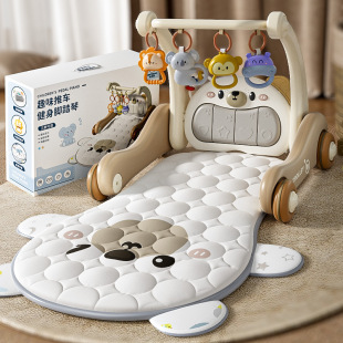 Cross-Border Infant Pedal Piano Multi-Functional Fitness Stand Music Toy Two-In-One Toddler Stroller