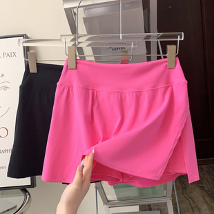 Spring and Summer New High-End Fitness Skirt Fake Two-Piece High-Waist Slim Tennis Skirt Outdoor Running Anti-Exposure Sports Skirt