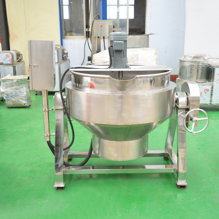 肉制品加热搅拌锅 电加热搅拌夹层锅 带保温加热可倾式搅拌夹层锅
