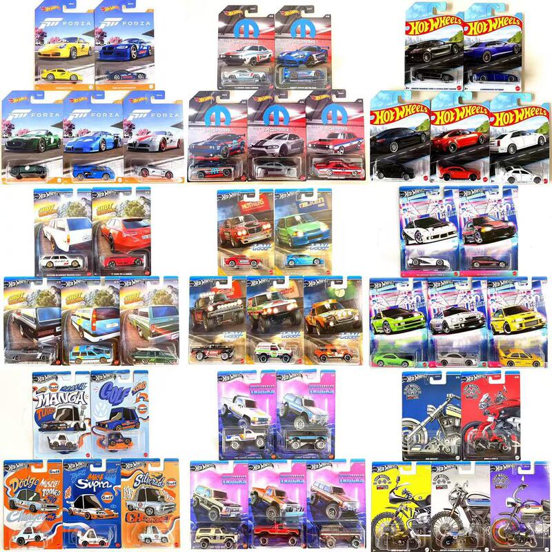 Mattel Hot Wheels Gdg44 Wheel Simulation Sports Car Model Advanced Puma Bugatti Modern Mud Off-Road Civic Toy