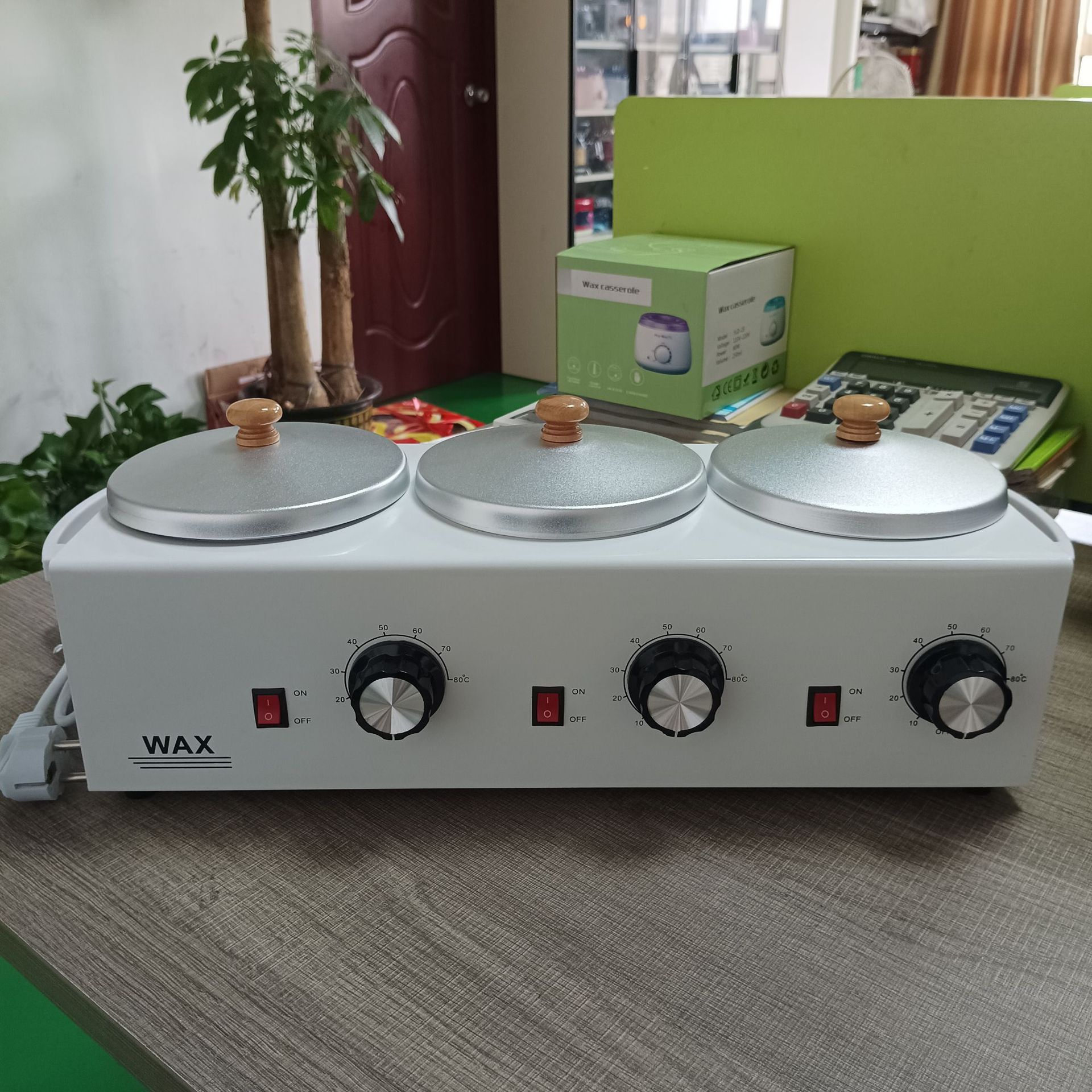 定制三炉 巴拿芬熔蠟機热卖脱毛蜡机蜜蜡脱毛美容护理脱毛仪