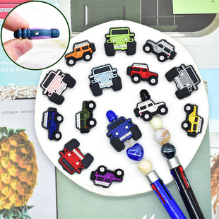 Amazon Hot Jeep Series Beaded Coke Beads DIY Removable Soft Glue Ballpoint Pen Beaded Accessories Wholesale