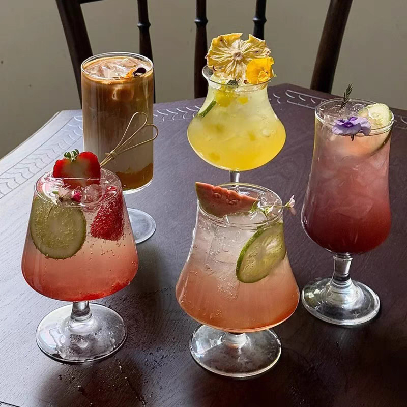 インスタイルインターネットセレブジュースカップガラスミルクティーカップドリンクカップドリンクカップカクテルカップフルーツティーカップ|undefined