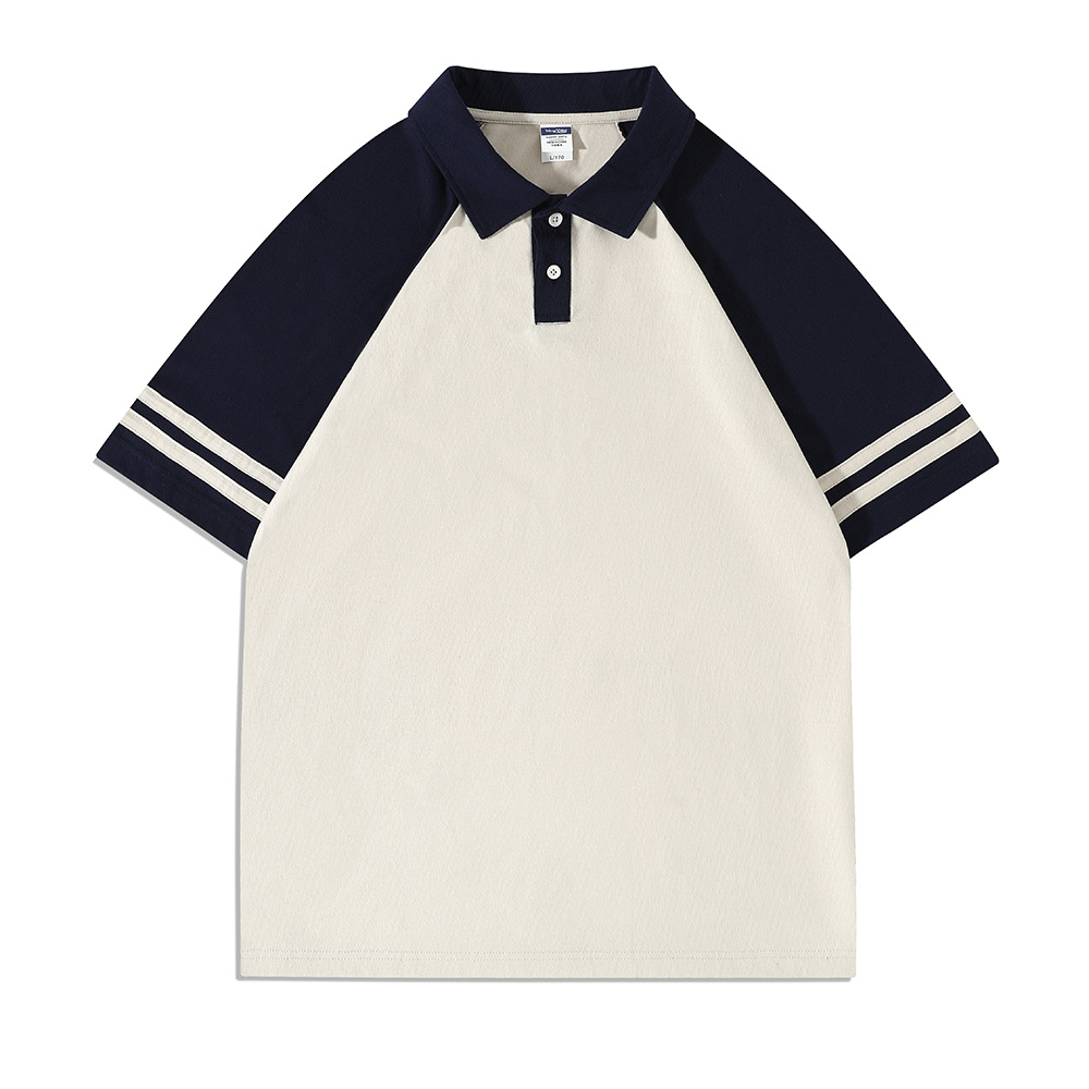 Camisas de trabajo de algodón 200G personalizadas, camisas culturales de doble palo con solapa de hombro, camisa polo, chaqueta suelta casual de primavera