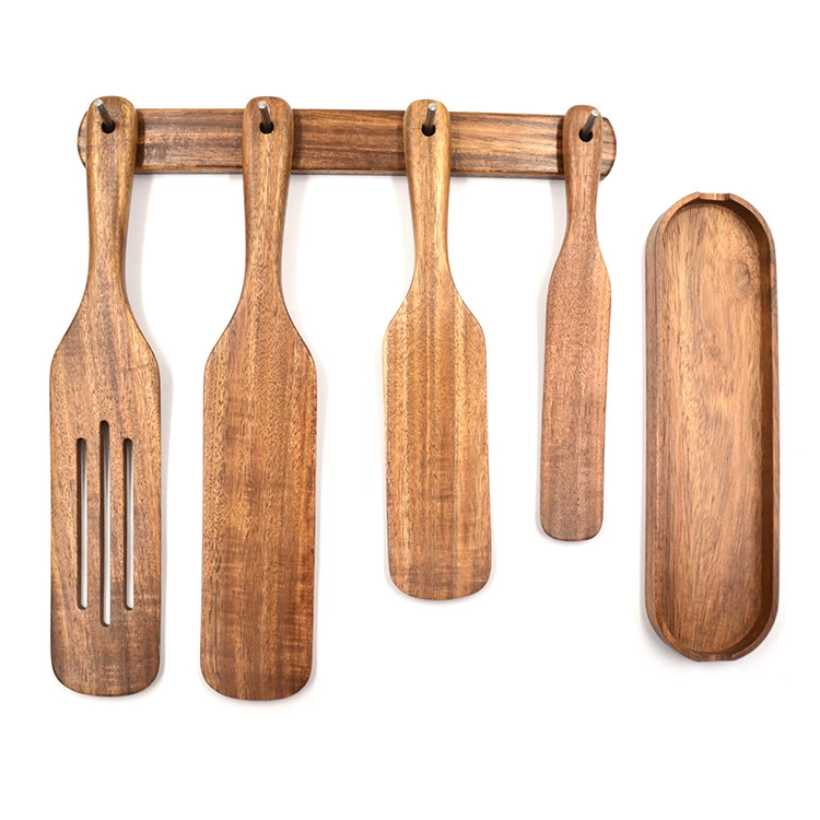 Европейская акация Пуку birch Birchy Slap салат Slap гладкая прямая Platcol крючок крючок деревянная кухонная посуда набор