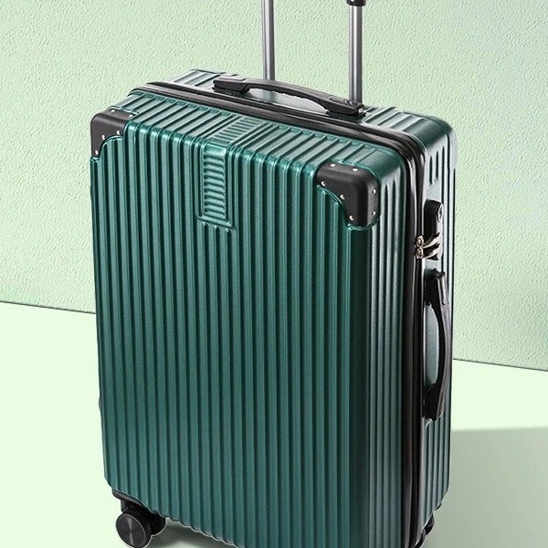 New green vintage aluminum frame luggage 20/24/ 26inch trolley suitcase student password box trolley case