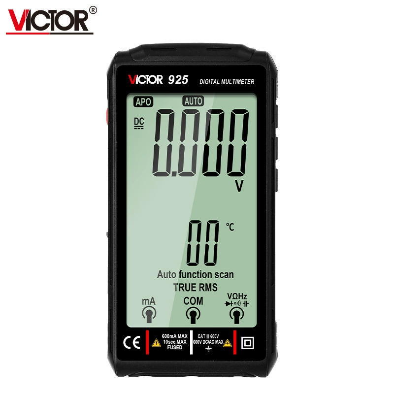 VICTOR 925 ЖК-дисплей с полноэкранным дисплеем 9999, звуковая и световая сигнализация, USB-литиевая батарея, прямая зарядка
