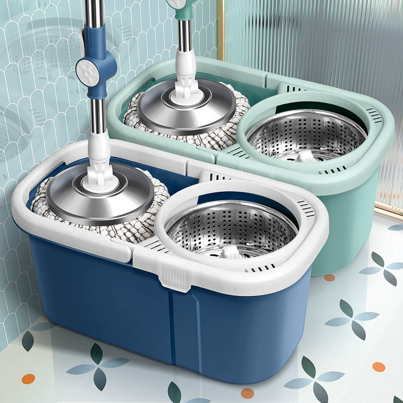 Вращающаяся швабра для домашнего мытья 2025 новый сухой и влажный ведро для мытья земли автоматическое обезвоживание без ручной стирки