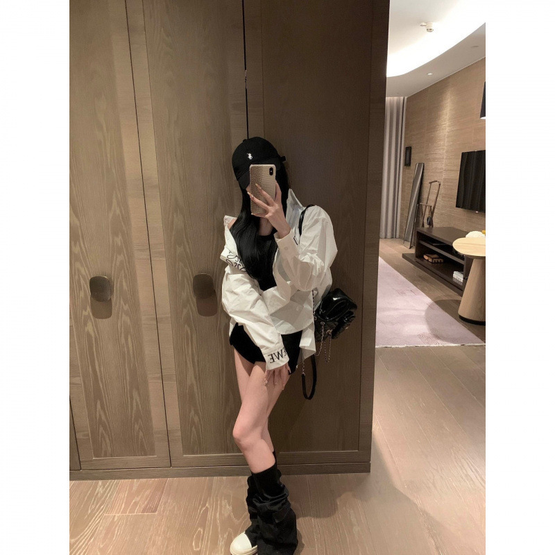 25早春新款潮牌刺绣字母白衬衫时尚休闲宽松刺绣百搭气质春秋上衣|undefined