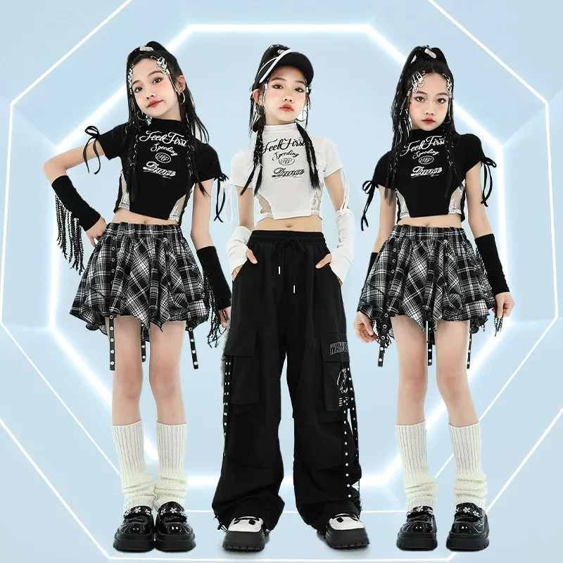 Детский джазовый танец девочек Джаз трип Танец Танец хип-хоп Детская уличная танцевальная одежда Фрайин Street набор