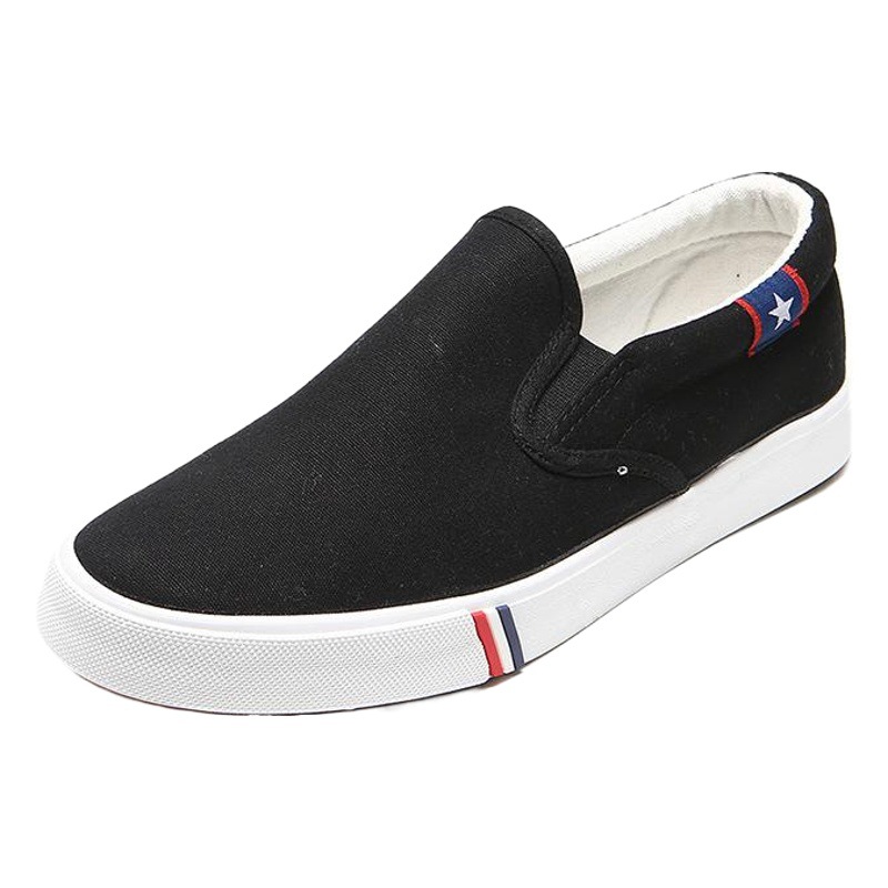 Spring and Summer Korean Style Men's Canvas Shoes Men's Slip-On Slip-Ons Old Beijing Cloth Shoes Casual Couple Men's Shoes Cross-Border