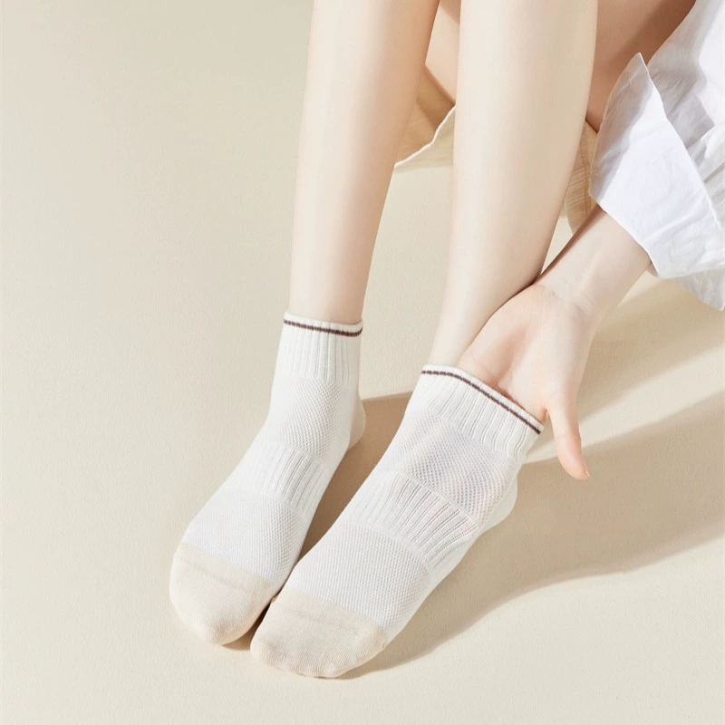 Летние тонкие дышащие карикатурные knee socks для учащихся начальной школы