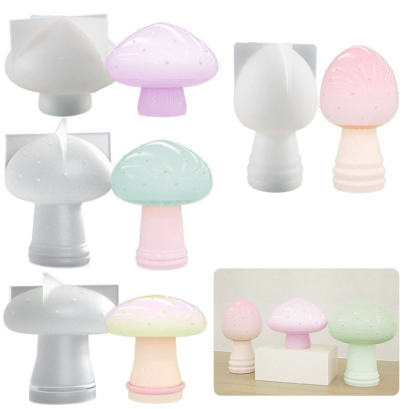 Creative Mushroom Shaped Scented Candle Mold DIY Crystal Resin Plaster Home Accessories Silicone Mold Creative Mushroom Shaped Scented Candle Mold DIY Crystal Resin Plaster Home Accessories Silicone Mold