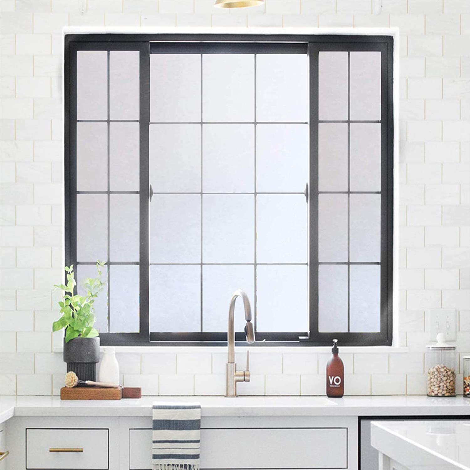 Static Electricity Glass Film for Bedroom and Living Room, Removable PET Adhesive-Free Electrostatic Frosted Glass Film, Wholesale