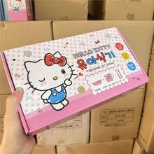 赔本清货kitty韩国进口儿童餐具304不锈钢幼儿园防摔饭碗礼盒装