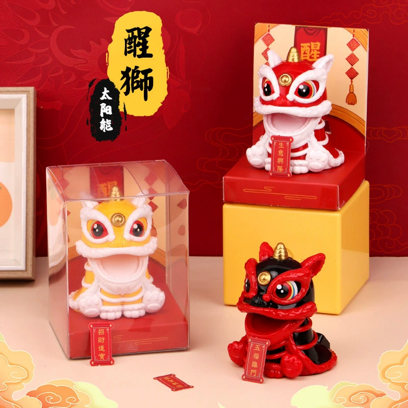 Солнечный лев пробуждает китайский стиль благоприятный танец льва национальный прилив льва домашний автомобиль украшение милое ежегодное собрание