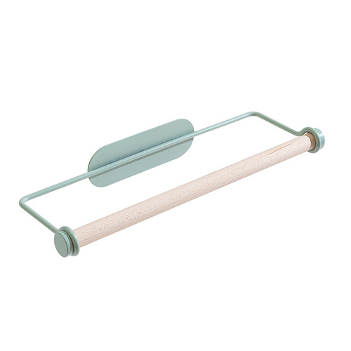 Hole-free wiping cloth rack kitchen dishwashing cloth lazy cloth roll paper holder wall-mounted towel storage film wrap organizer