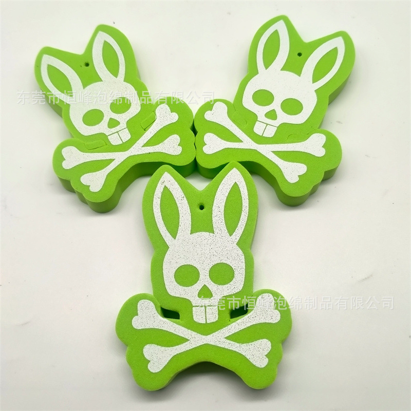 EVA泡绵小兔头书包吊坠可爱兔子包包配饰挂饰钥匙链小礼品