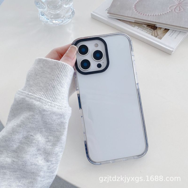 Apple 16promax 携帯電話ケース iPhone14 アクリル 2.0 落下防止ソリッドカラーに適したシンプルなゼリー 2 色|undefined