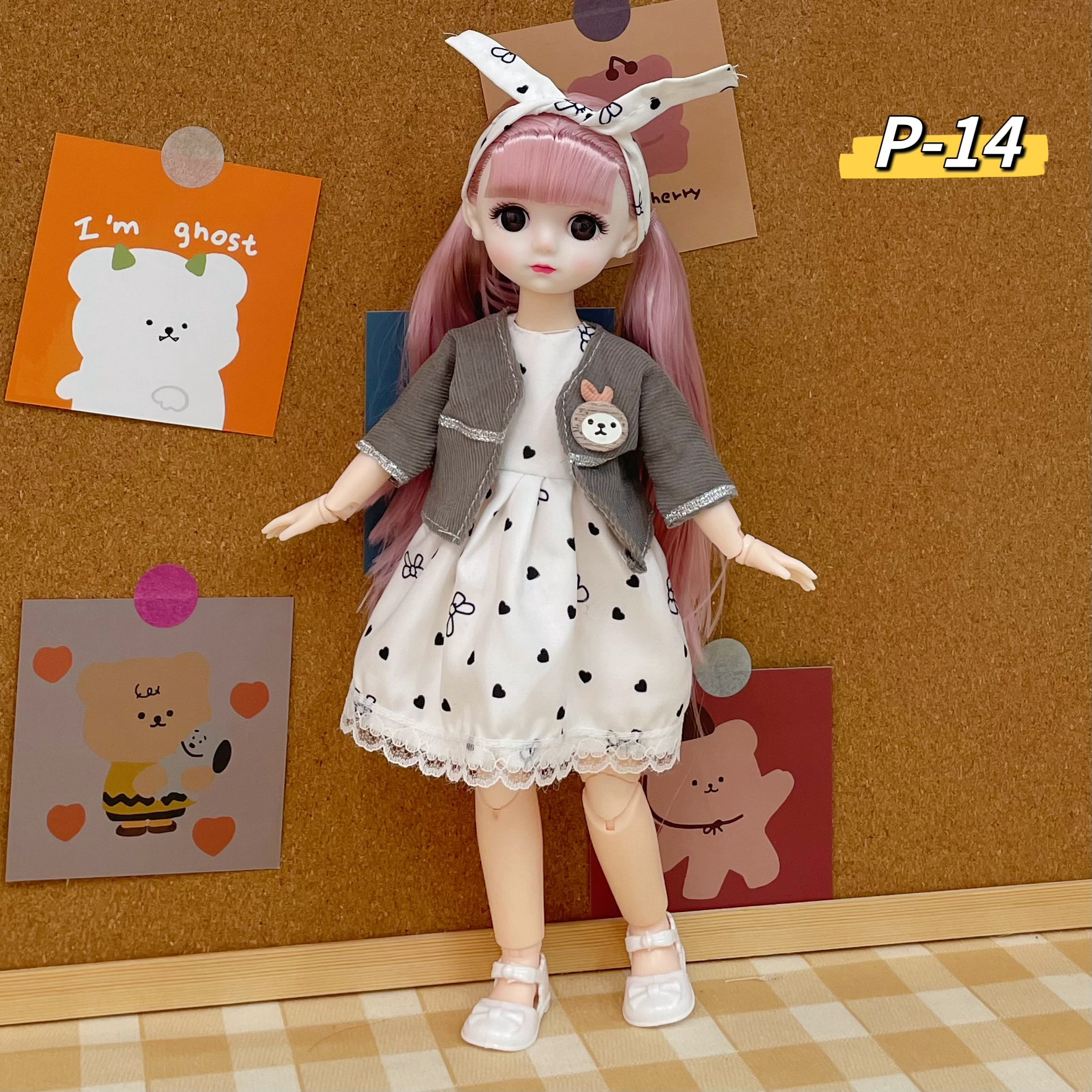 Boneca bjd princesa 30cm com 6 articulações presente aniversário_voghion.com