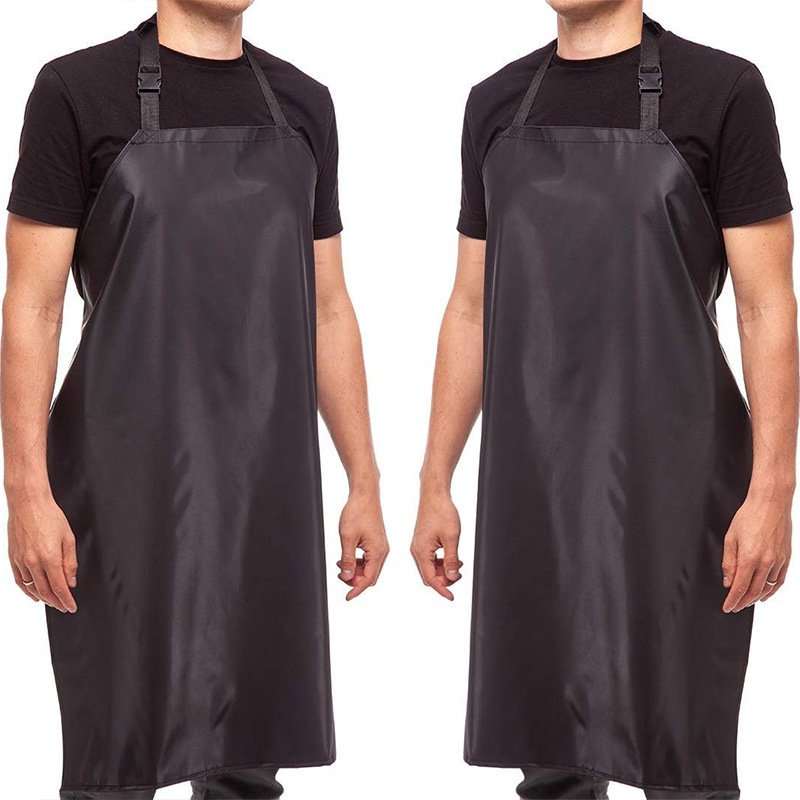 Nuevo delantal transfronterizo de Amazon, impermeable y a prueba de aceite, ropa de trabajo de catering y productos acuáticos, delantal doméstico, una pieza