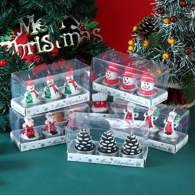 Christmas Christmas Tree Santa Claus Paraffin Christmas Candle 1 Set display picture 15