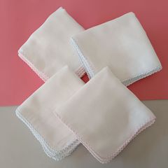 純綿乳幼児用素白二重ガーゼハンカチ