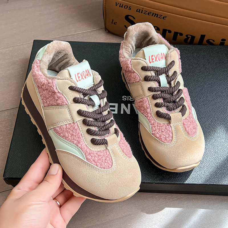 Zapatos de mujer 2024 nuevos zapatos deportivos casuales antideslizantes con suela suave aumentando la altura y el grosor de los zapatos de calentamiento