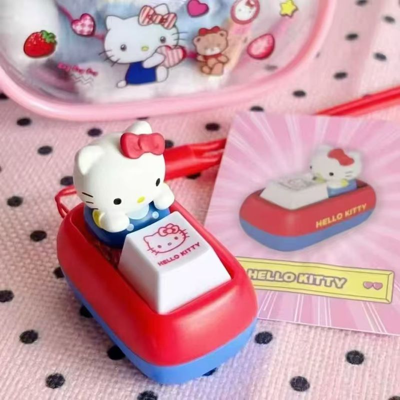 hellokitty按键钥匙扣发音解压玩具键盘键帽可爱卡通创意书包挂件|undefined