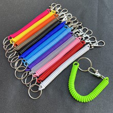 源头工厂销售塑料弹簧绳 弹簧绳钥匙链手机挂绳 糖果色防丢绳
