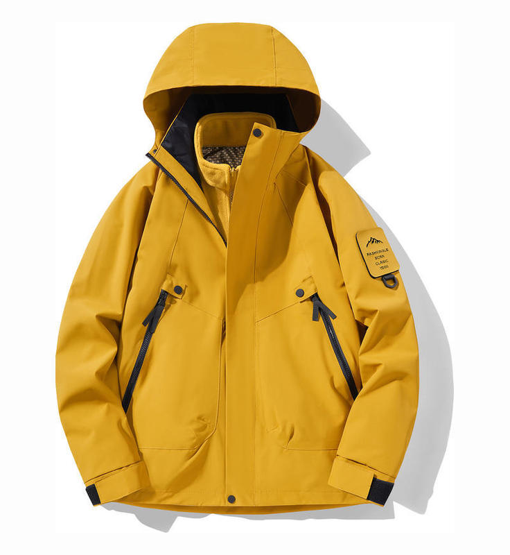 三合一冲锋衣防风防水秋冬季户外登山外套摇粒绒工作服定制印字图|undefined