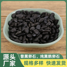 佛山批发普抛黑色鹅卵石天然原石庭院铺地花园造景雨花石鹅卵石头