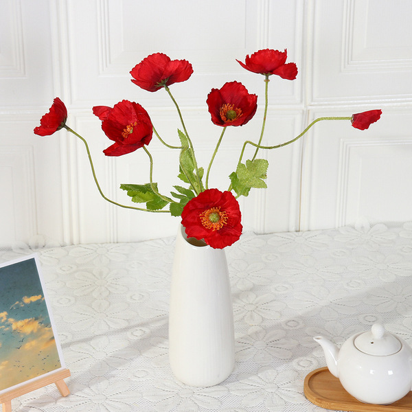 Simulation of Yu Meiren Western Chrysanthemum 4 -headed Poppy Silk…