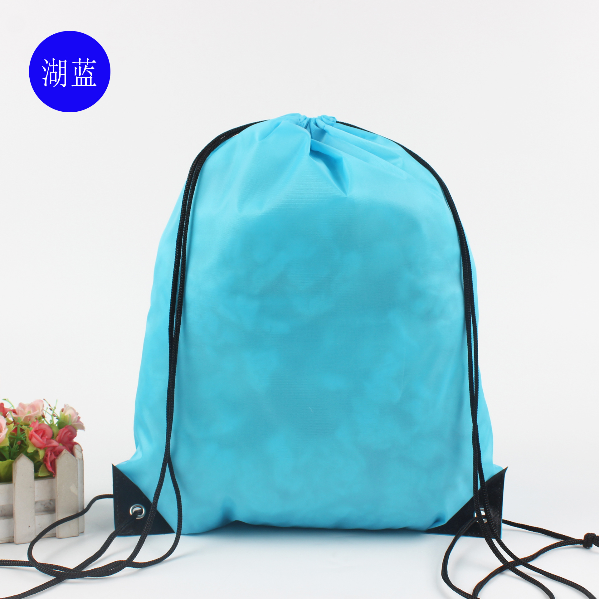 Fábrica directa 210D poliéster mochila con cordón mochila almacenamiento con cordón bolsa nylon publicidad bolsa logo image 19