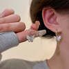 Cute advanced earrings, fashionable small zirconium, micro incrustation, high-quality style, internet celebrity
