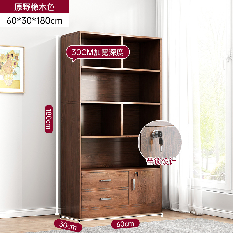 Gabinete de exhibición combinado multifuncional para el hogar, estante de libros contra la pared, armario de almacenamiento multicapa con bloqueo para el dormitorio