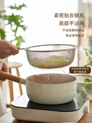 2F肆月不鏽鋼過濾網家用雪平鍋撈麵大漏勺撈餃子廚房笊籬油炸細漏