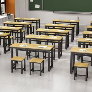 Desks and Chairs Training Courses Learning Tables School Tutoring Classes Cram School Desks and Chairs Home Solid Wood for Primary and Secondary School Students