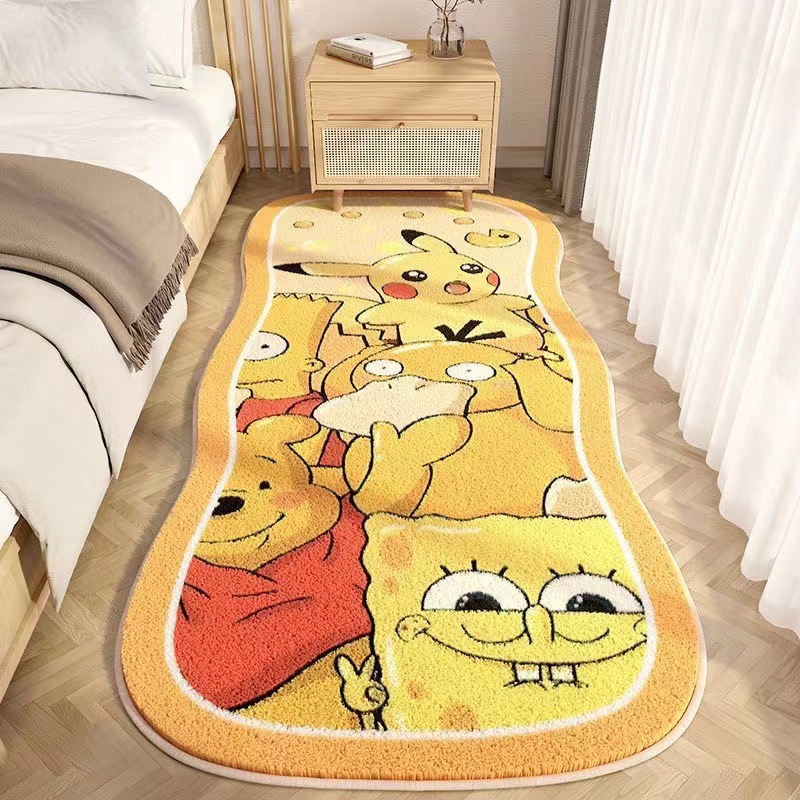 De dibujos animados de forma especial alfombra de Cachemira dormitorio del hogar manta de noche a prueba de sonido balcón manta de la ventana de la Bahía estera del piso resistente a las manchas