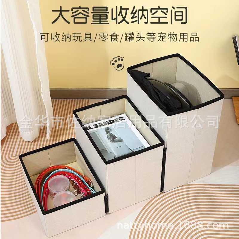 Escalera plegable cremallera para mascotas escaleras para gatos y perros escaleras para subir escaleras antideslizantes para gatos y perros sofá escaleras